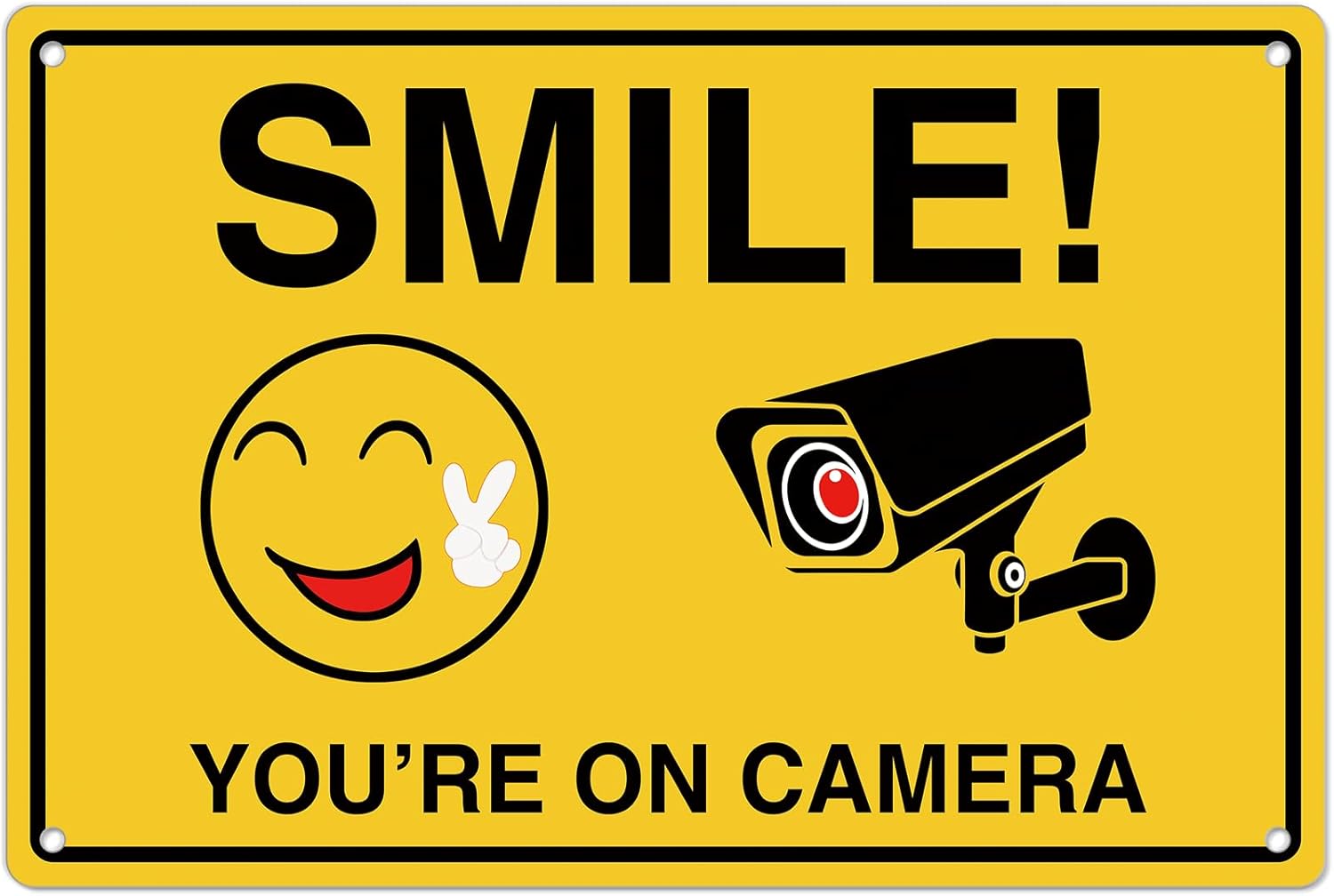 Home Security Monitor - Smile Youre On Insegne della fotocamera;