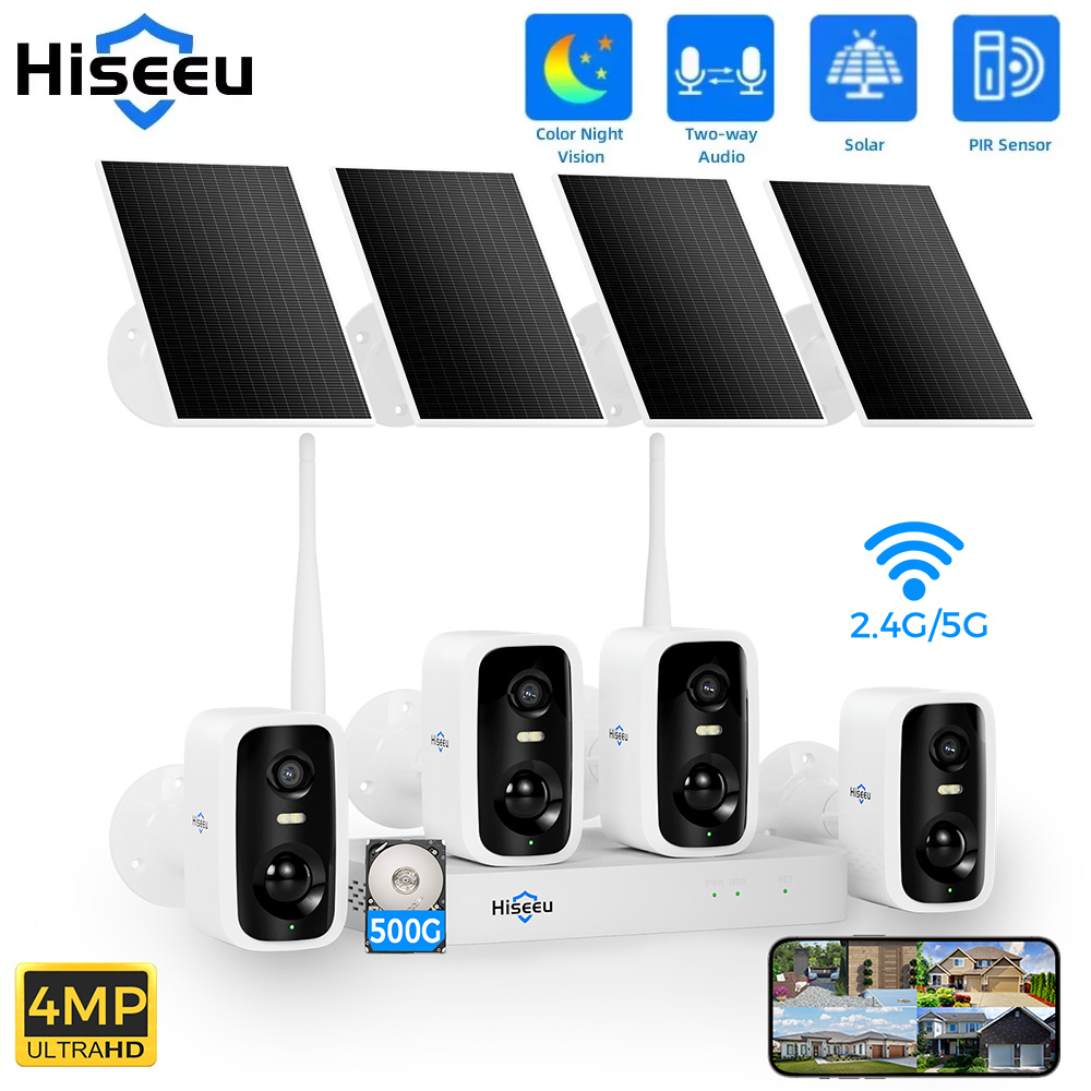 Home Security Panel - Hiseeu 10CH NVR 4MP WiFi Telecamera
