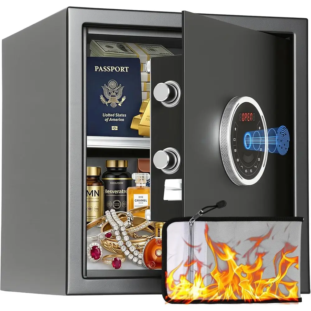Home Security Safe - Cassaforte Biometrica con Apertura Automatica 1.5,