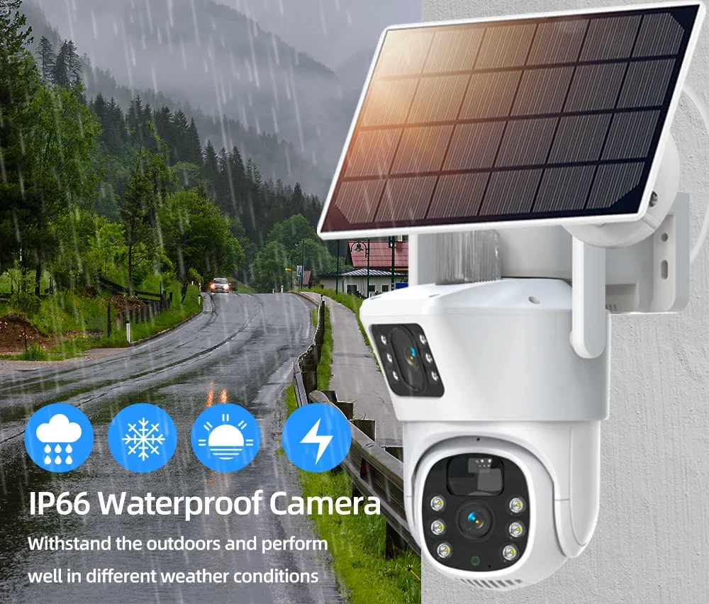 4K 8MP Dual Lens Wifi Solar CC - Home Security Panel recensione e prezzo