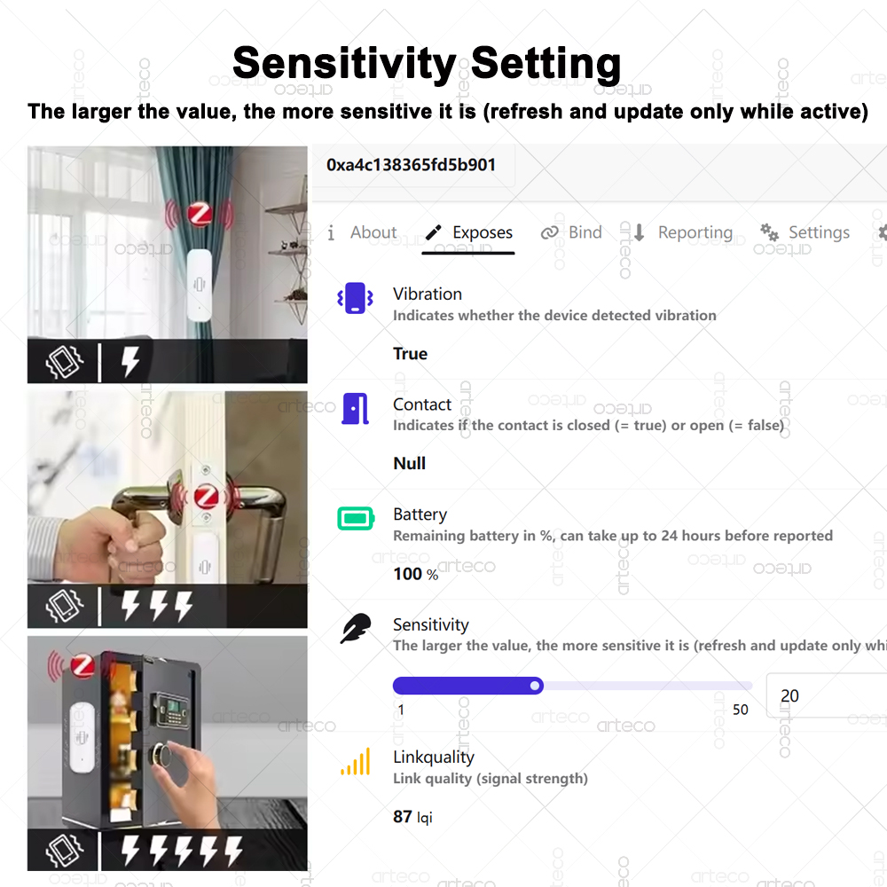 Sensore di vibrazione intellig - Home Security Monitor recensione e prezzo
