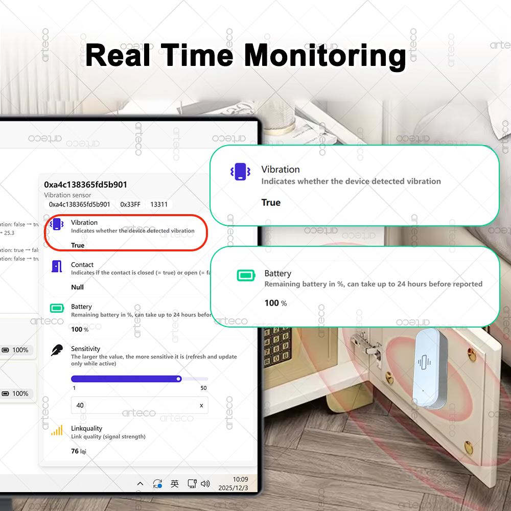 Sensore di vibrazione intellig - Home Security Monitor recensione e prezzo