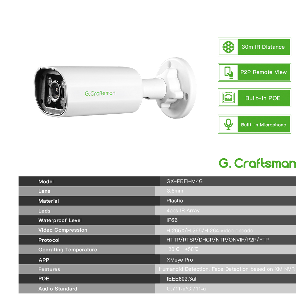Telecamera IP POE C GC PB 4MP, - Home Security Monitor recensione e prezzo